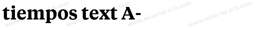 tiempos text A字体转换